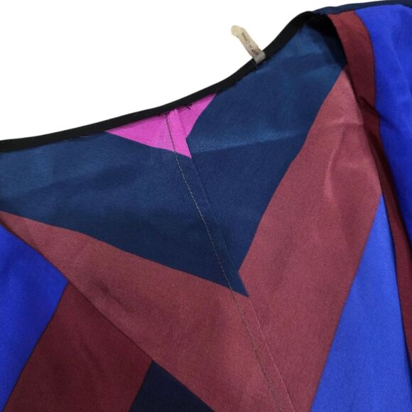 Diane Von Furstenberg Colorful Striped Silk Wrap Midi Dress S - Picture 4 of 5